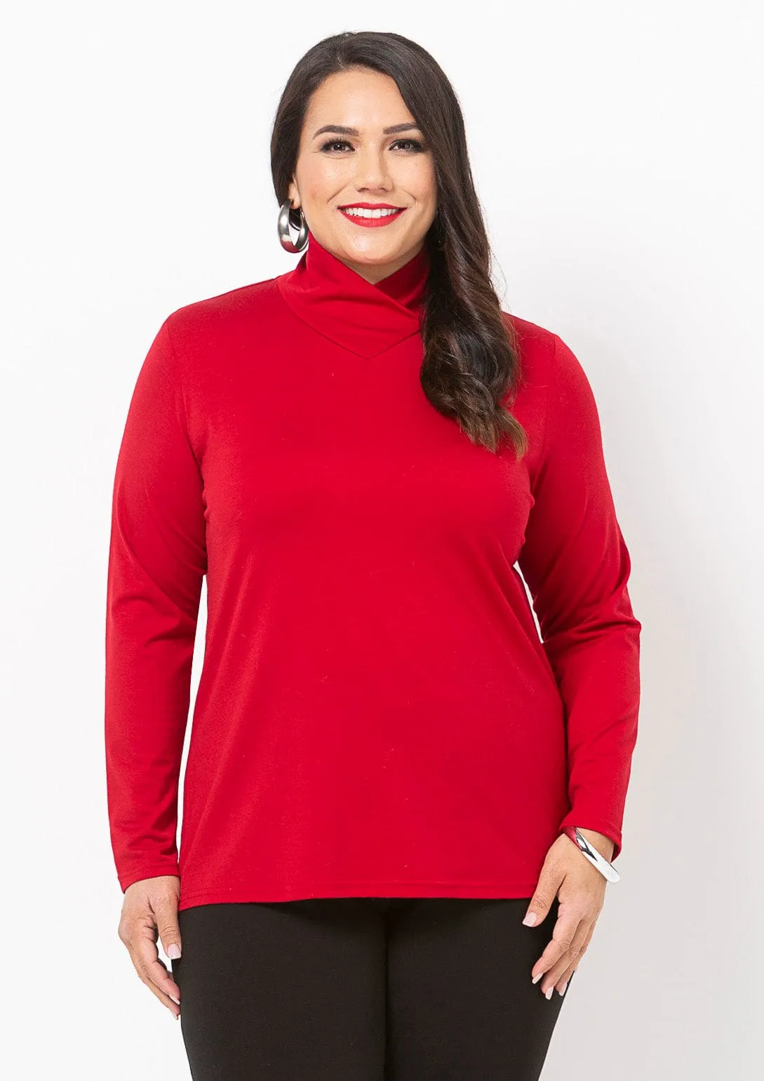 100% Merino Wool High Neck Top