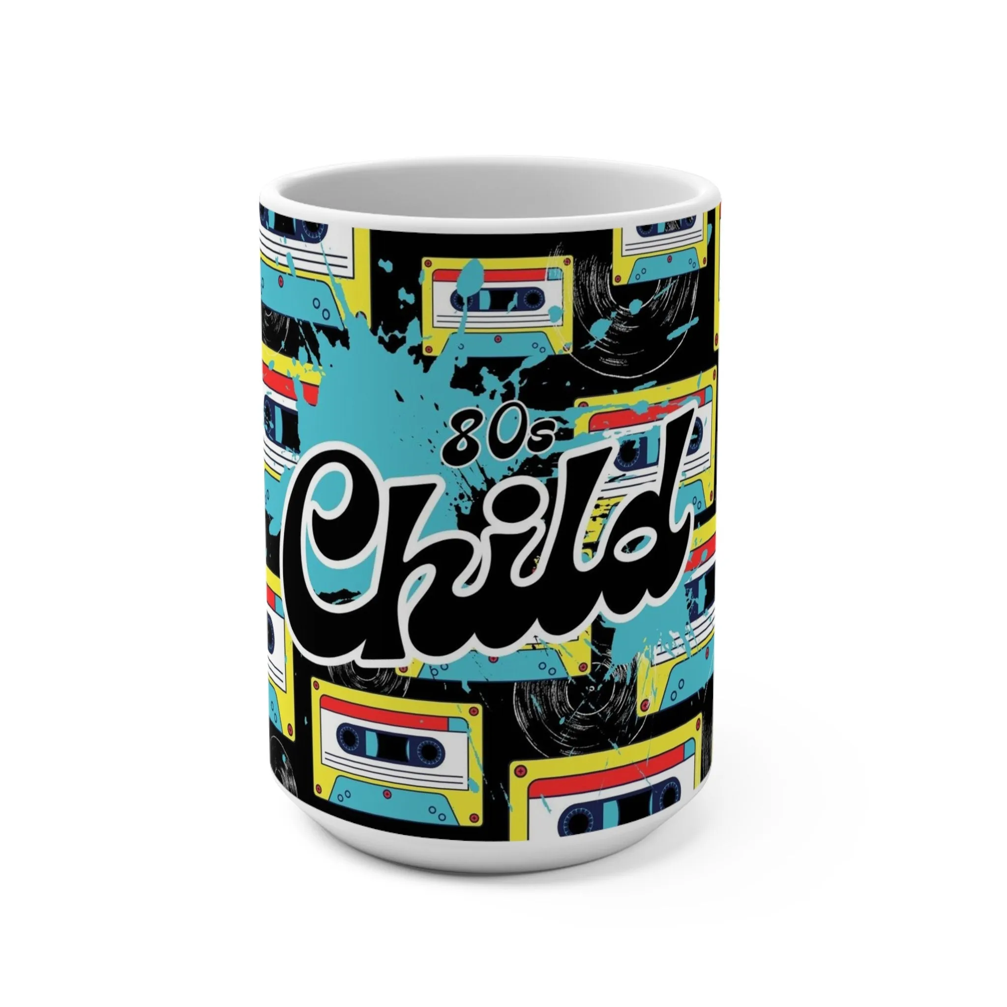 '80s Retro Coffee Mug 15oz Ceramic