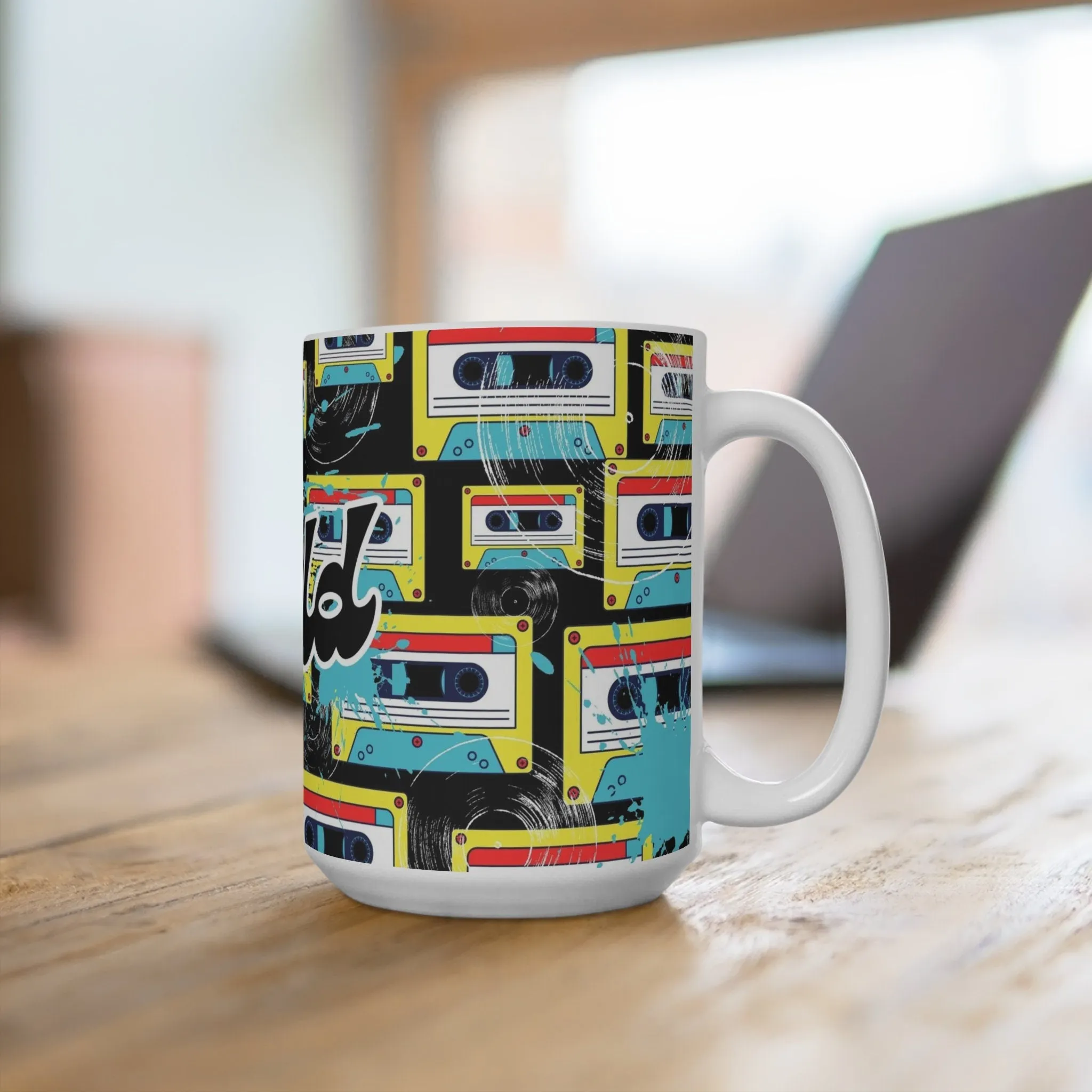 '80s Retro Coffee Mug 15oz Ceramic