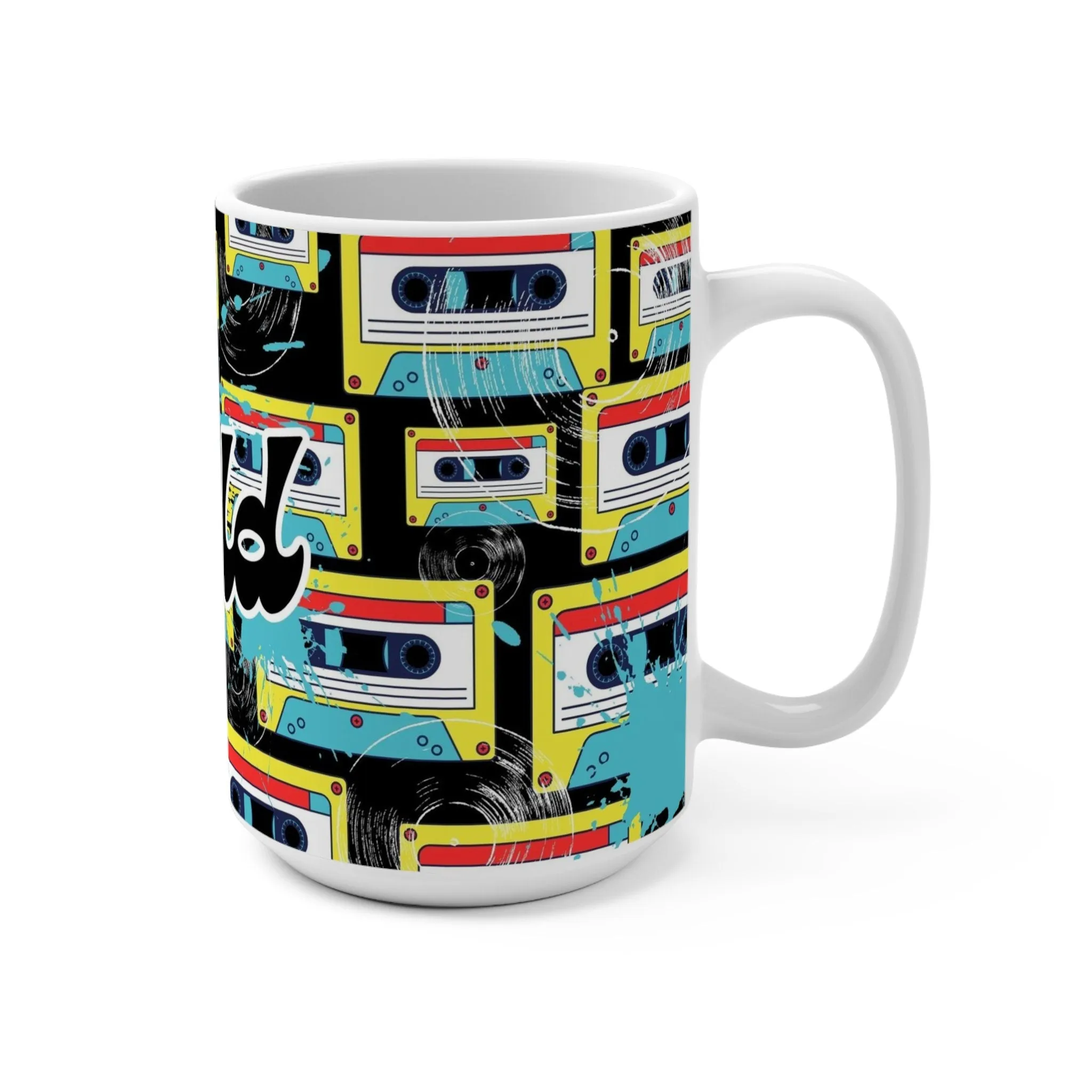 '80s Retro Coffee Mug 15oz Ceramic