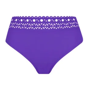 Ajourage Couture High Waist Bikini Bottom in Iris