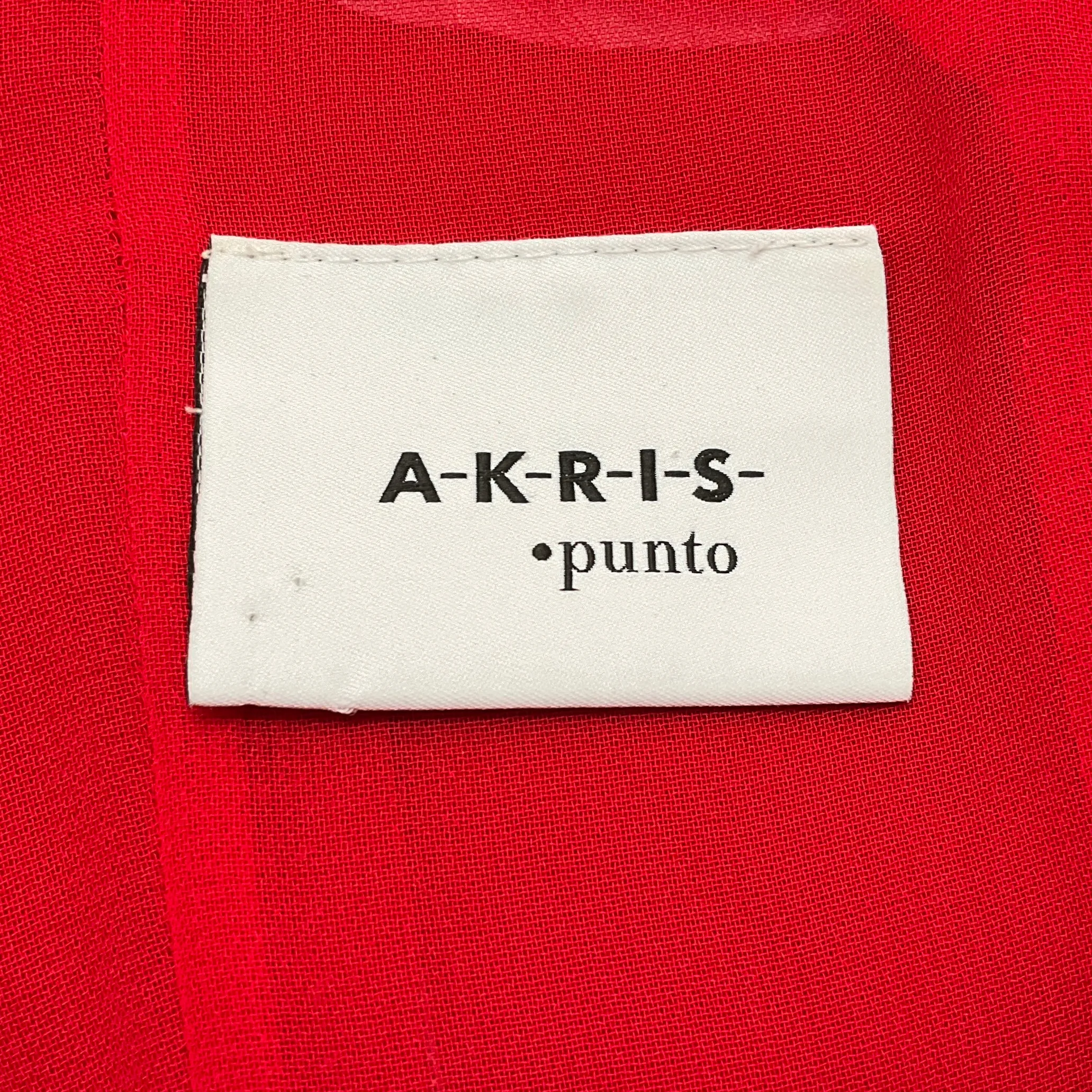 Akris Punto Red Cap Sleeve Dress with Stitching