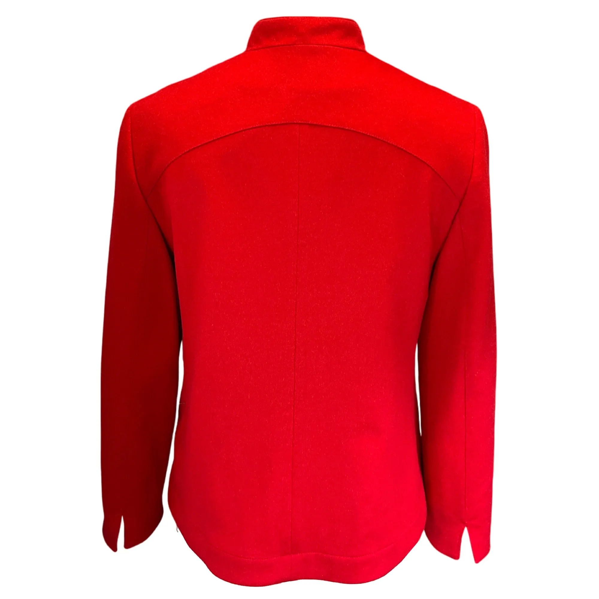 Akris Punto Red Full Zip Wool and Angora Jacket