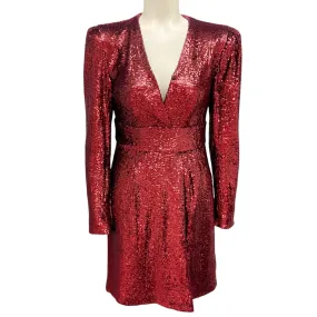 A.L.C. Bordeaux Sequined Mara Dress