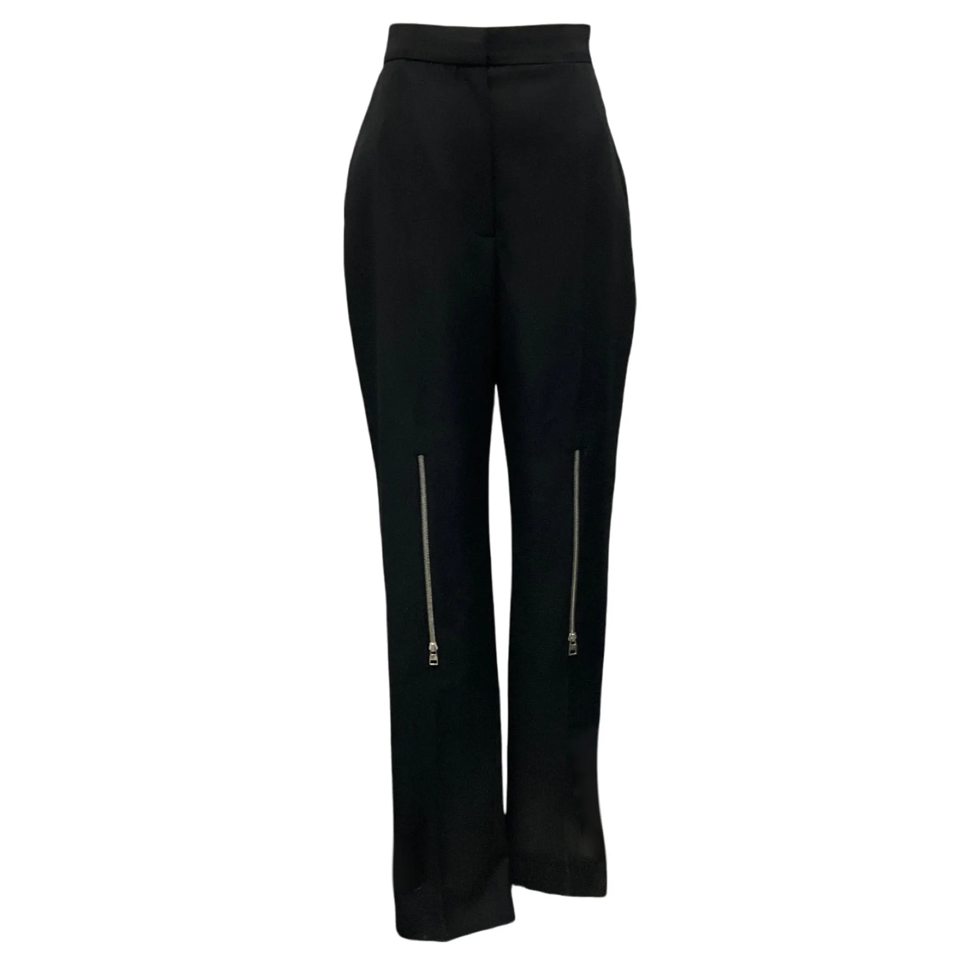 Alexander McQueen Black 2023 Zipper Detail Cigarette Pants