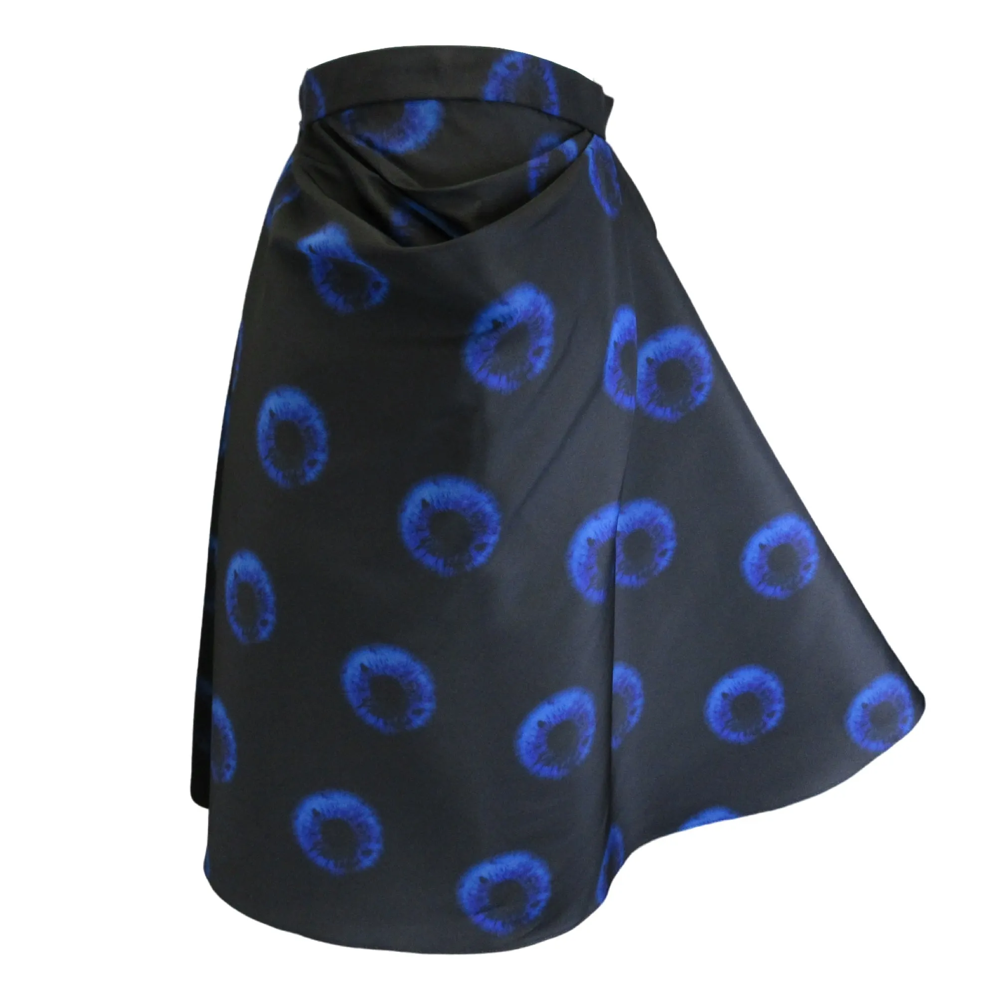 Alexander McQueen Black / Blue 2023 Iris Print Skirt