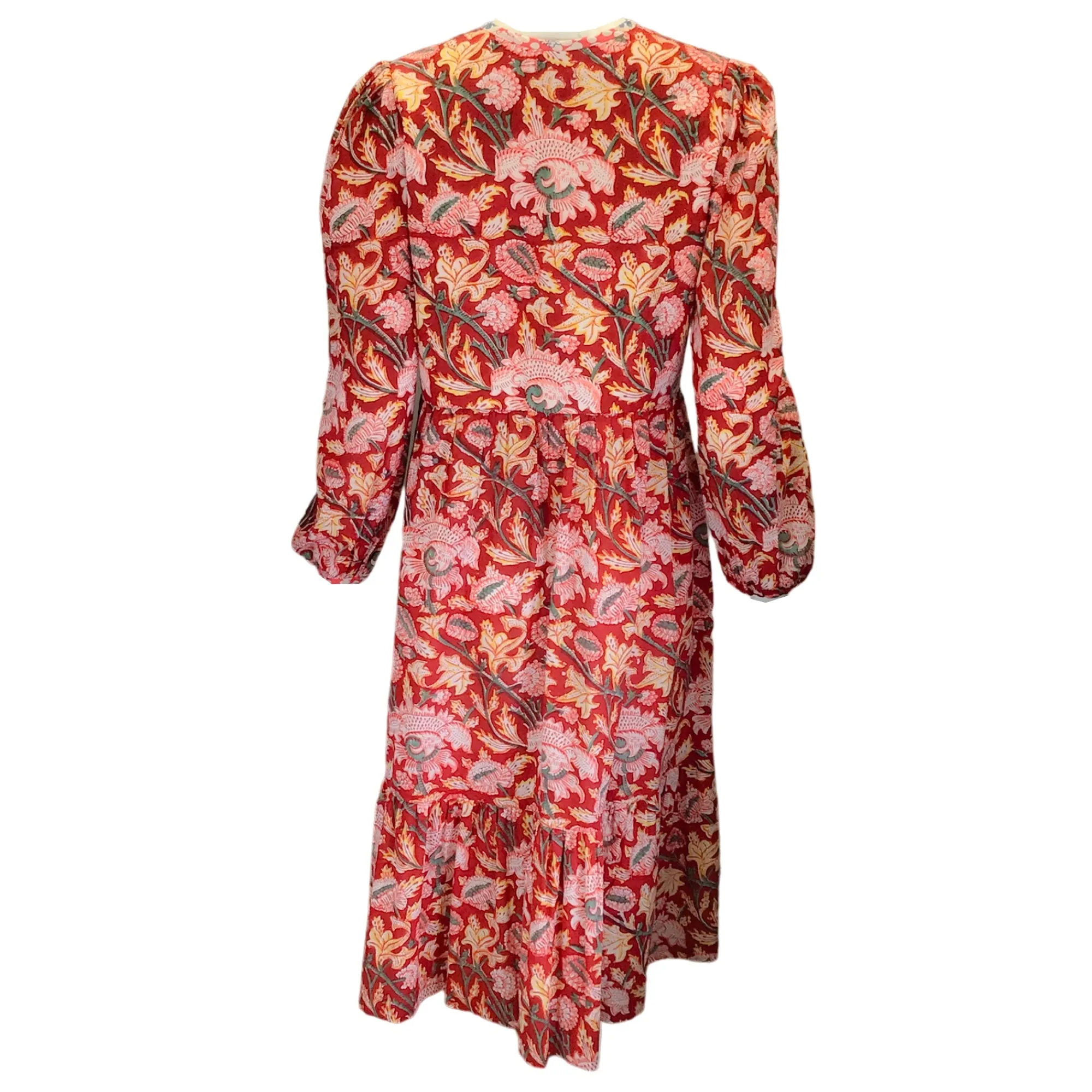 Alix of Bohemia Red Multi Cotton Paradise Bird Dress