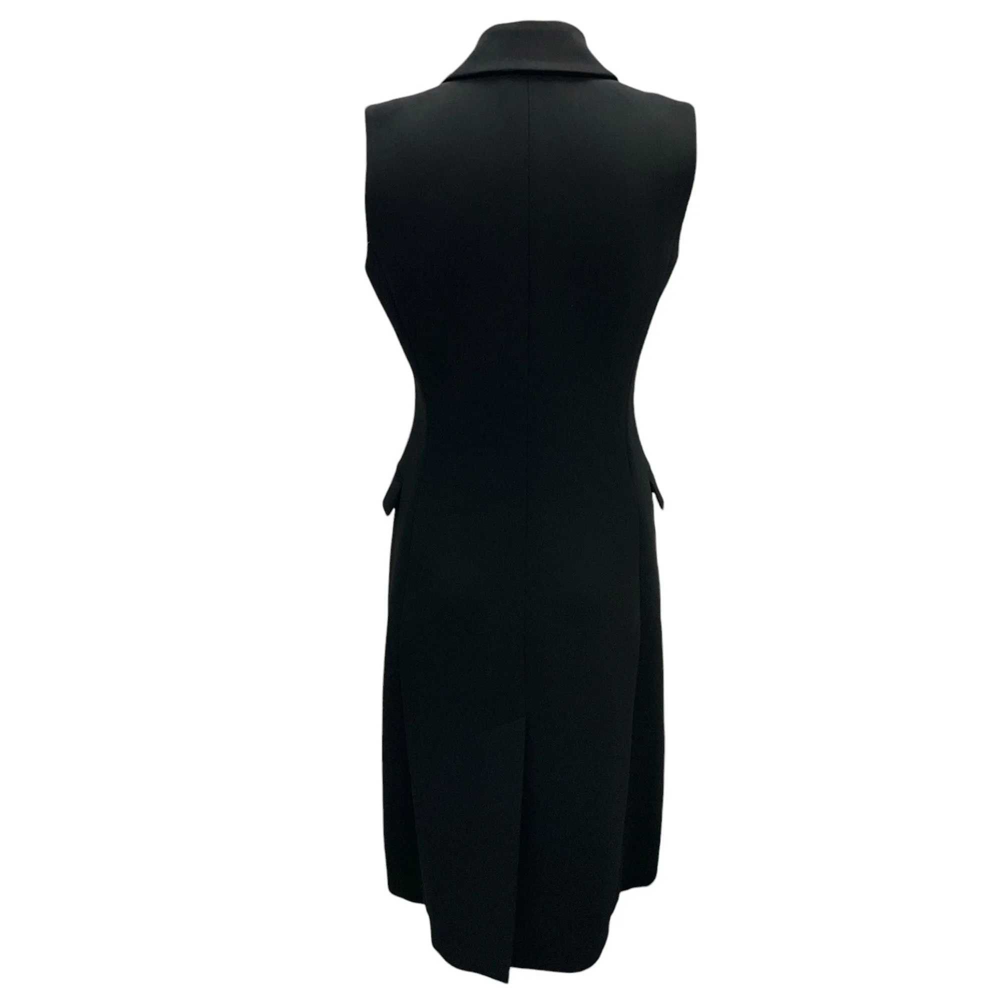 Altuzarra Black Double Breasted Sleeveless Crepe Dress