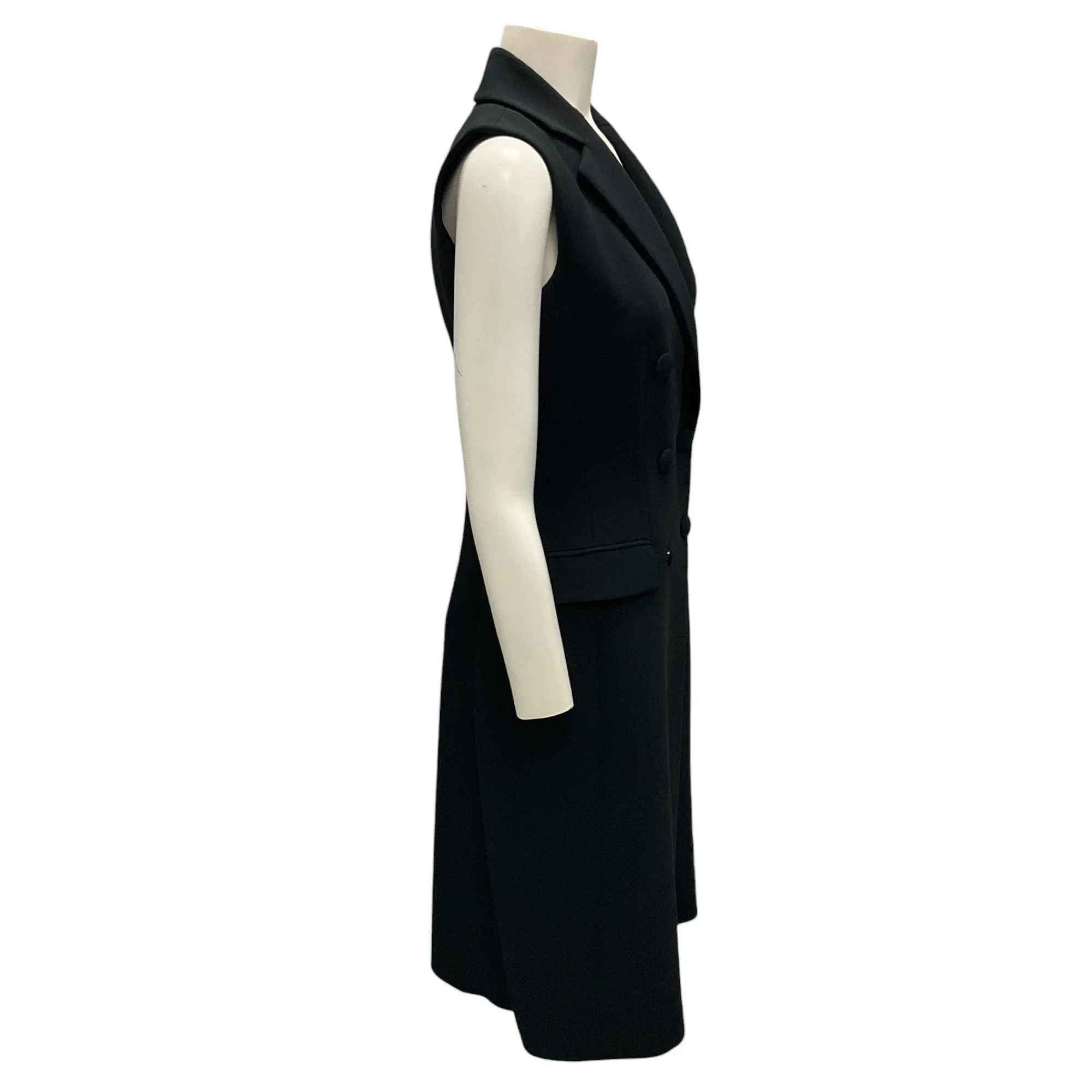 Altuzarra Black Double Breasted Sleeveless Crepe Dress