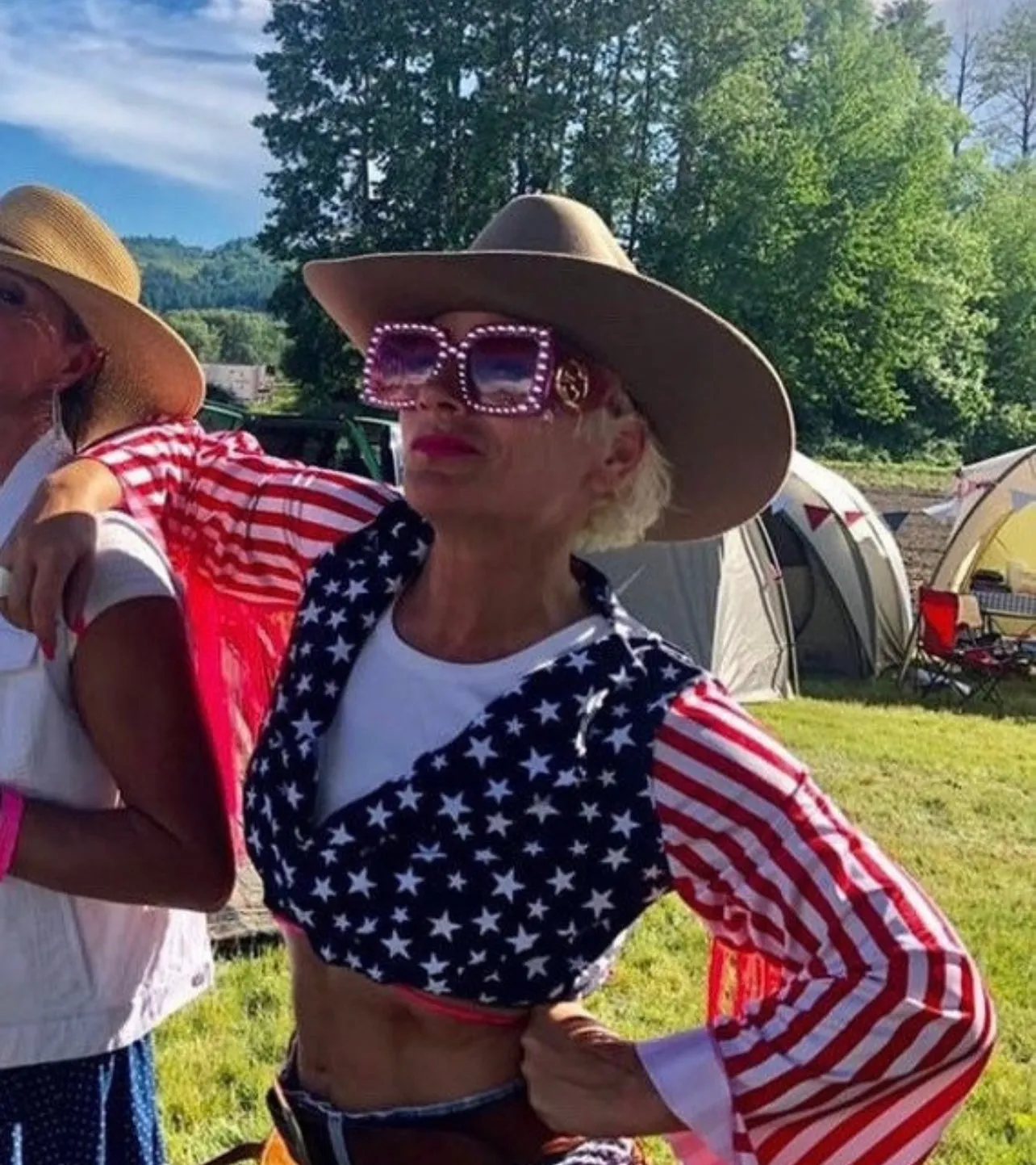 American Flag Fringe Blouse