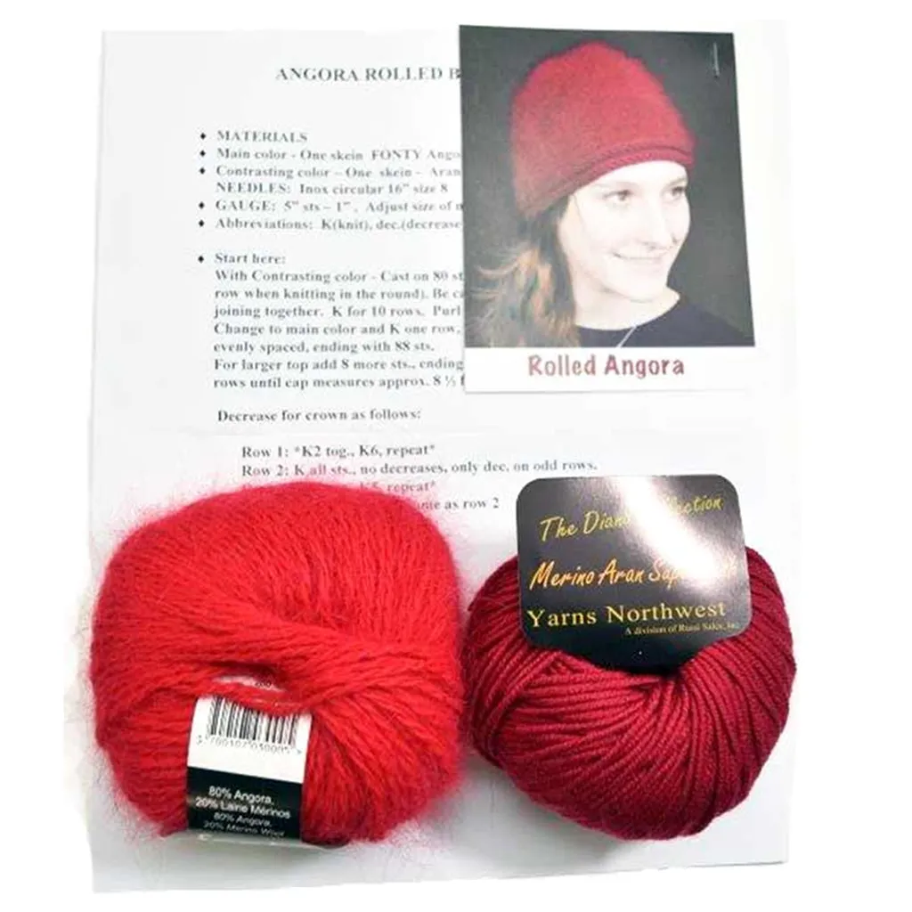 Angora Hat Knitting Kit by Yarns Northwest