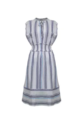 Ashlyn Aegean Blue Stripe Dress