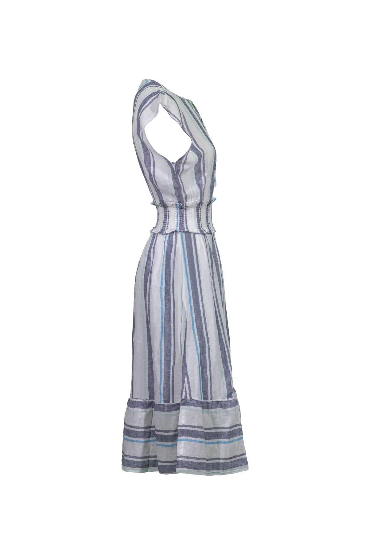 Ashlyn Aegean Blue Stripe Dress