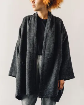 Atelier Delphine Haori Coat, Deep Sea Herringbone