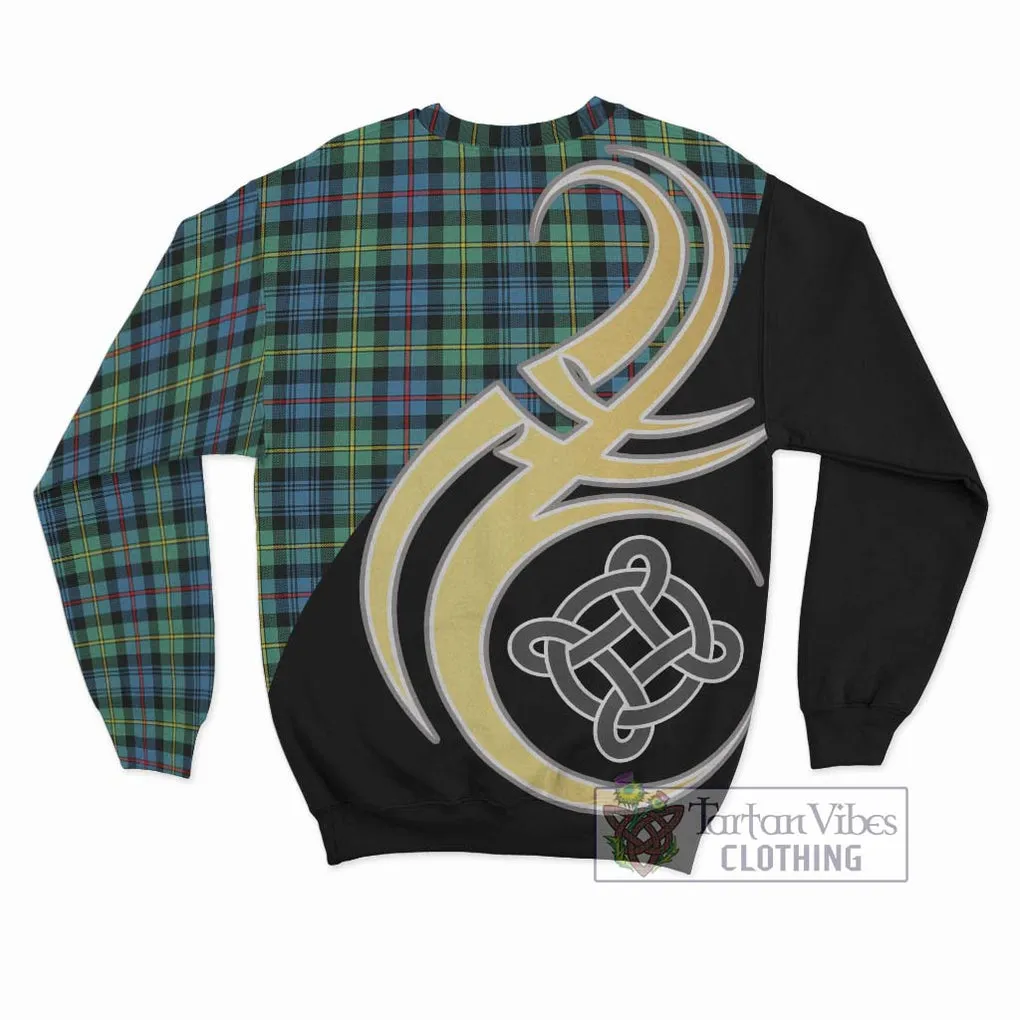 Bailey Ancient Tartan Sweatshirt with Family Crest and Celtic Symbol Style