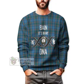 Bain Tartan Sweatshirt with Family Crest DNA In Me Style