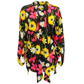 Balenciaga Floral Print Swing Oversized Blouse