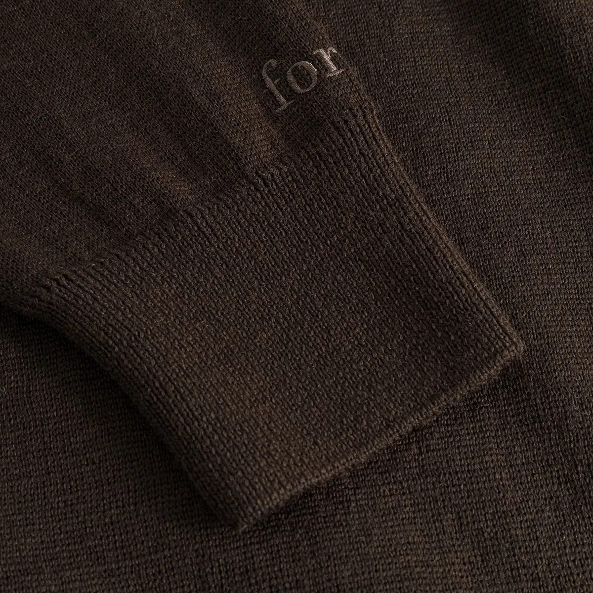 Base Merino Knit L/S Polo - Cold Brown