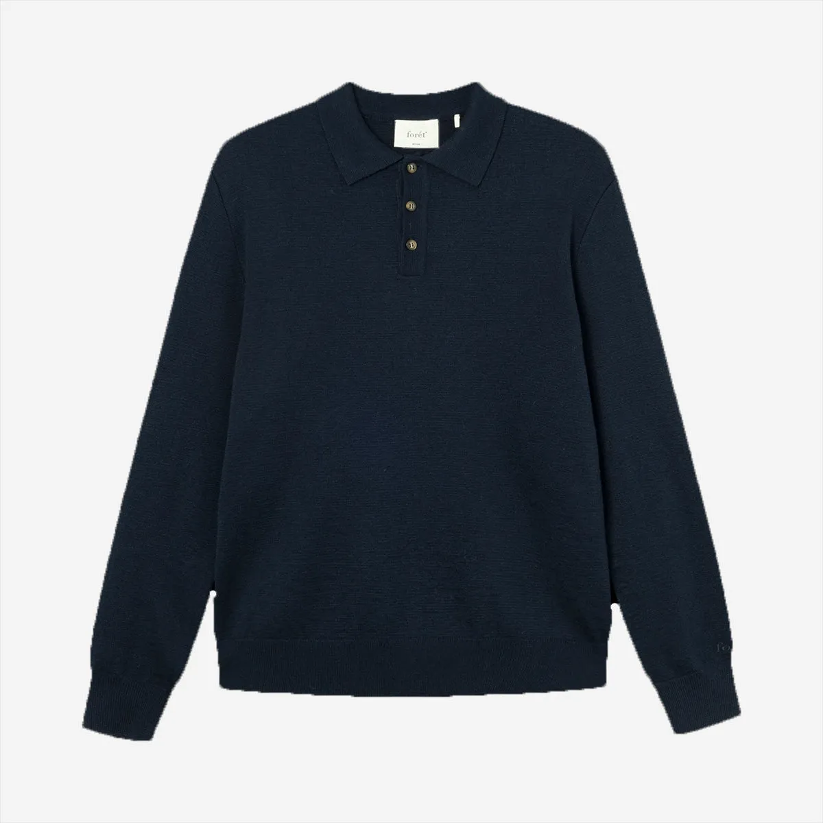 Base Merino Knit L/S Polo - Navy