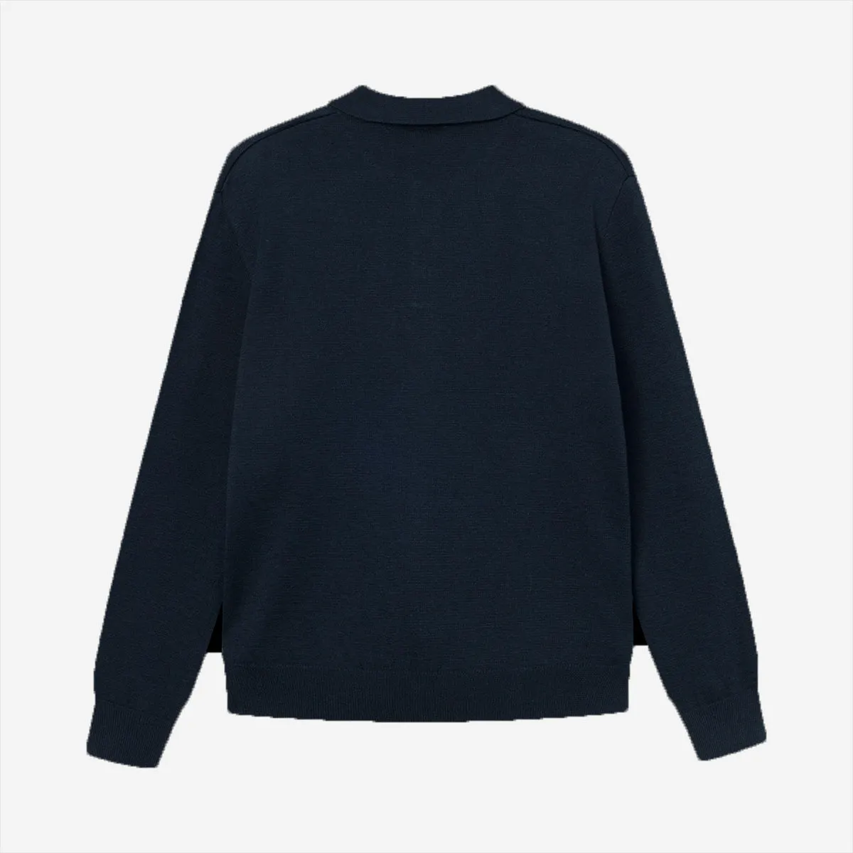 Base Merino Knit L/S Polo - Navy