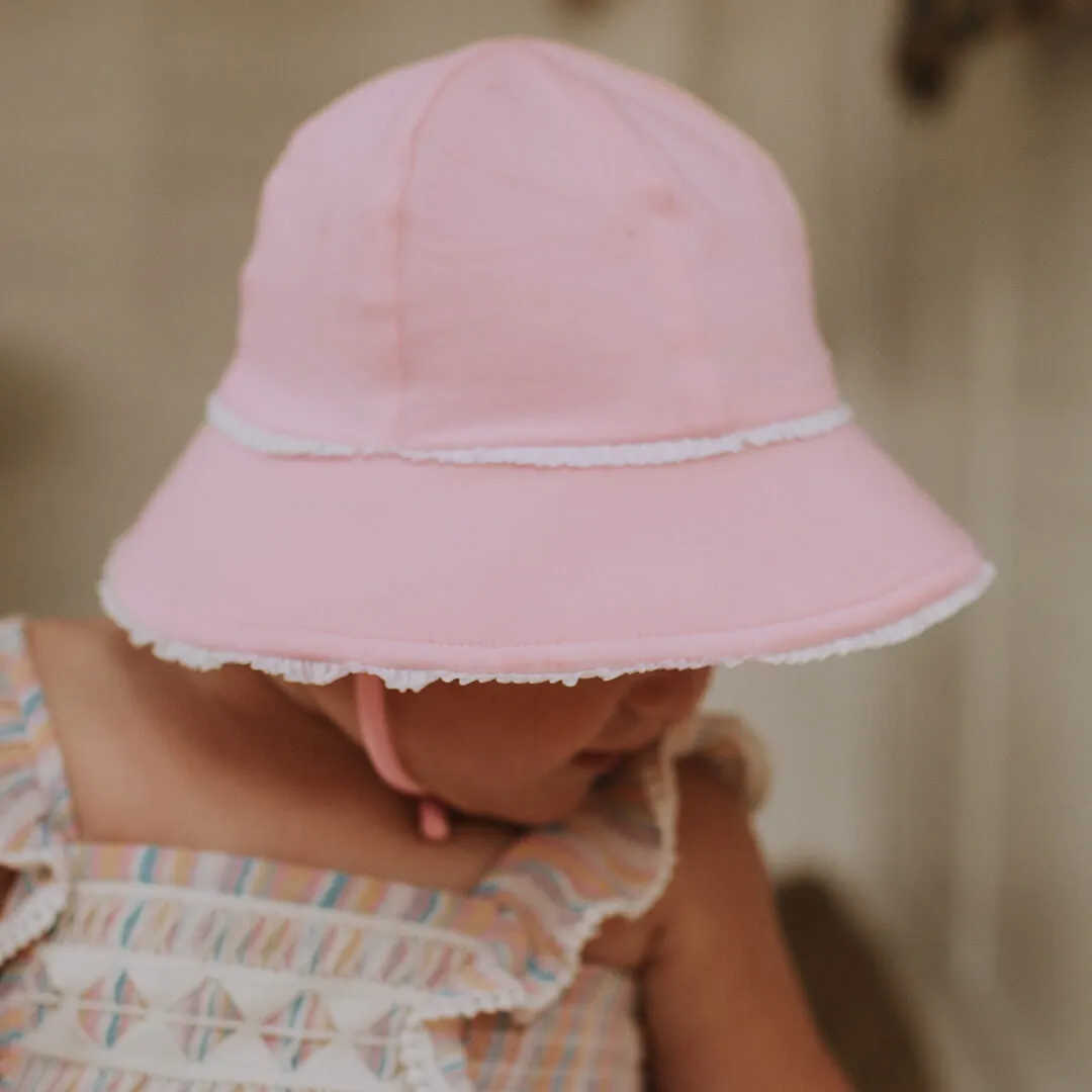 Beadhead Toddler Bucket Hat - Blush Ruffle Trim