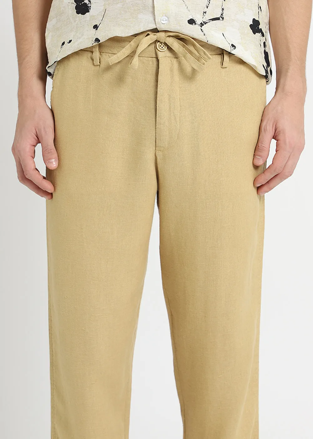 Beige Linen pant