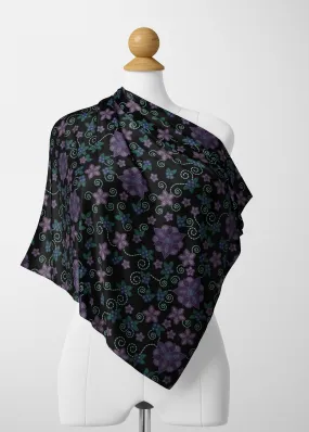 Berry Picking Satin Shawl