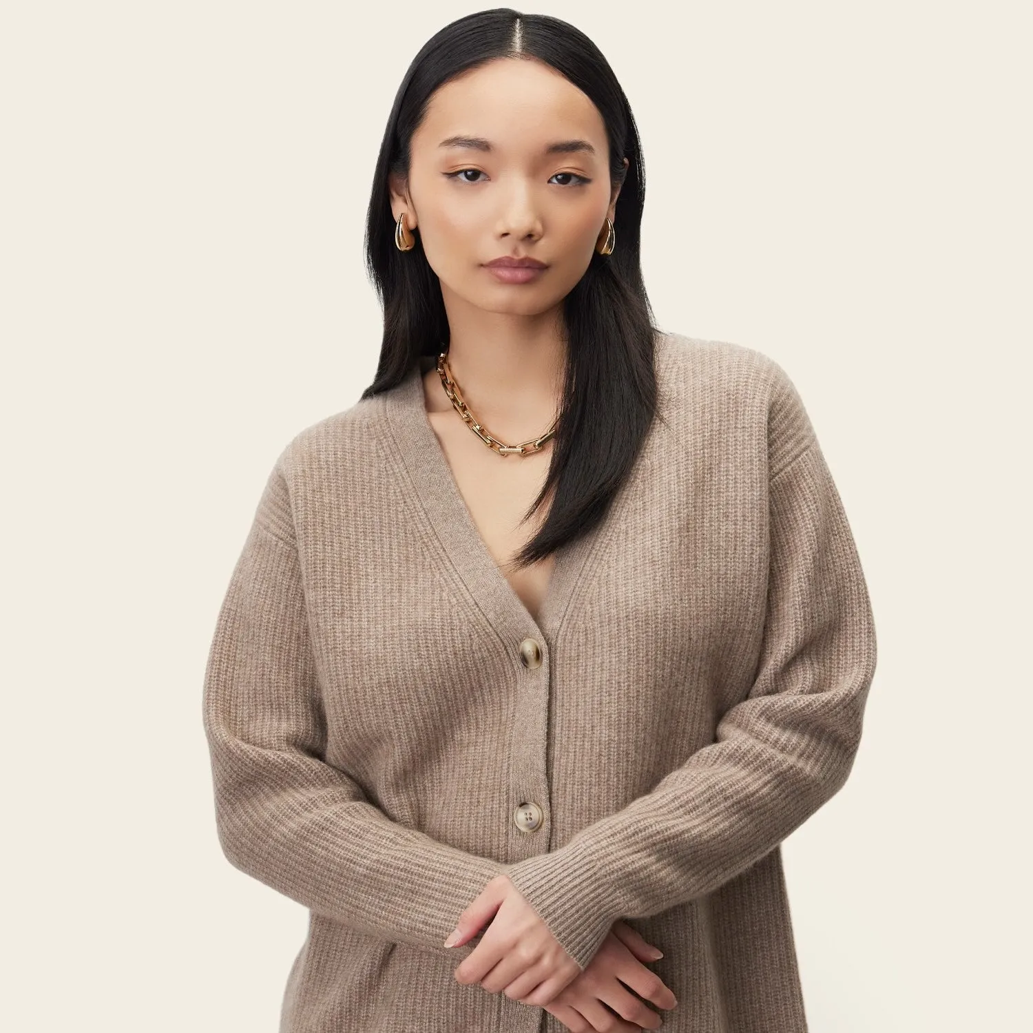 Billie Chunky Oversized Cashmere Cardigan