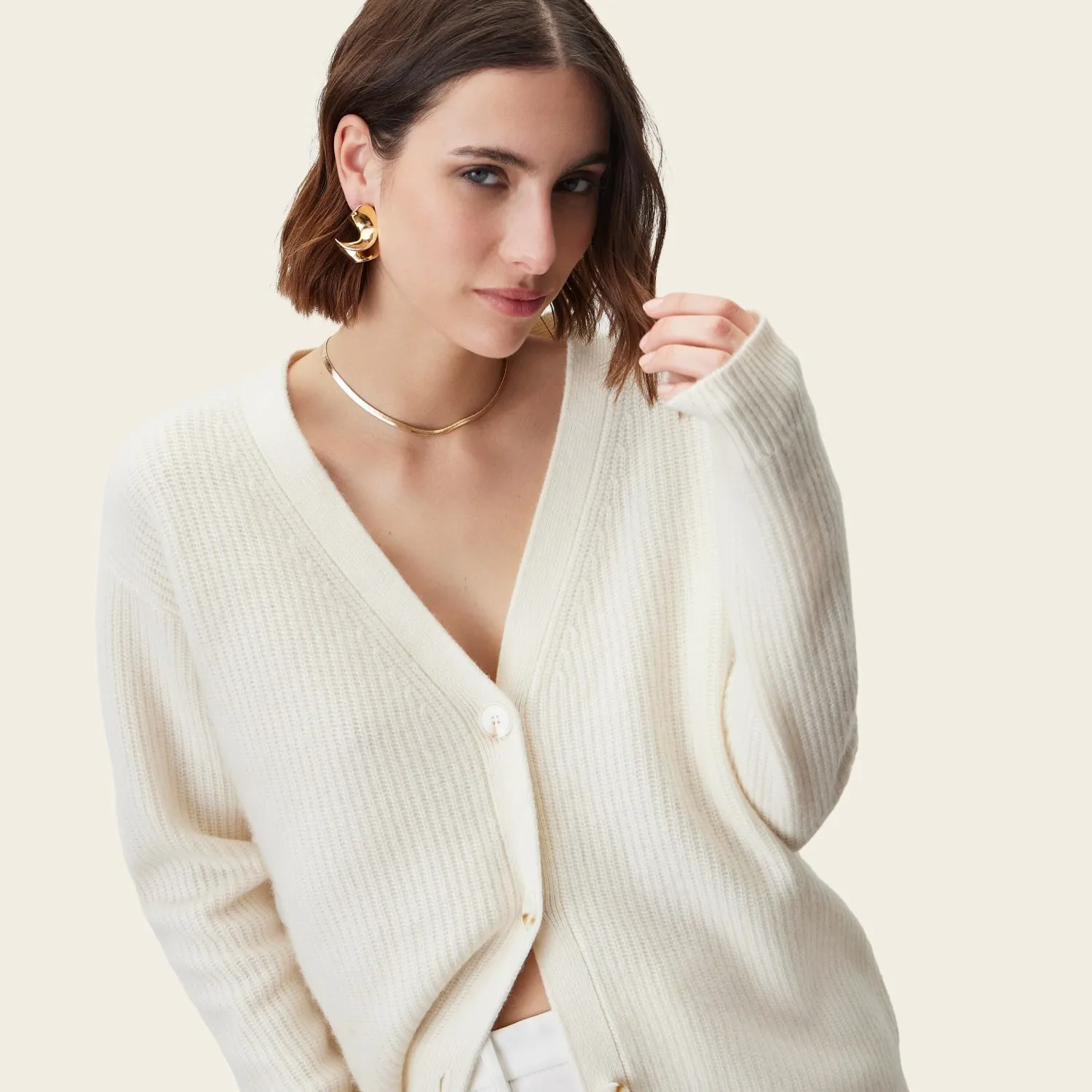 Billie Chunky Oversized Cashmere Cardigan