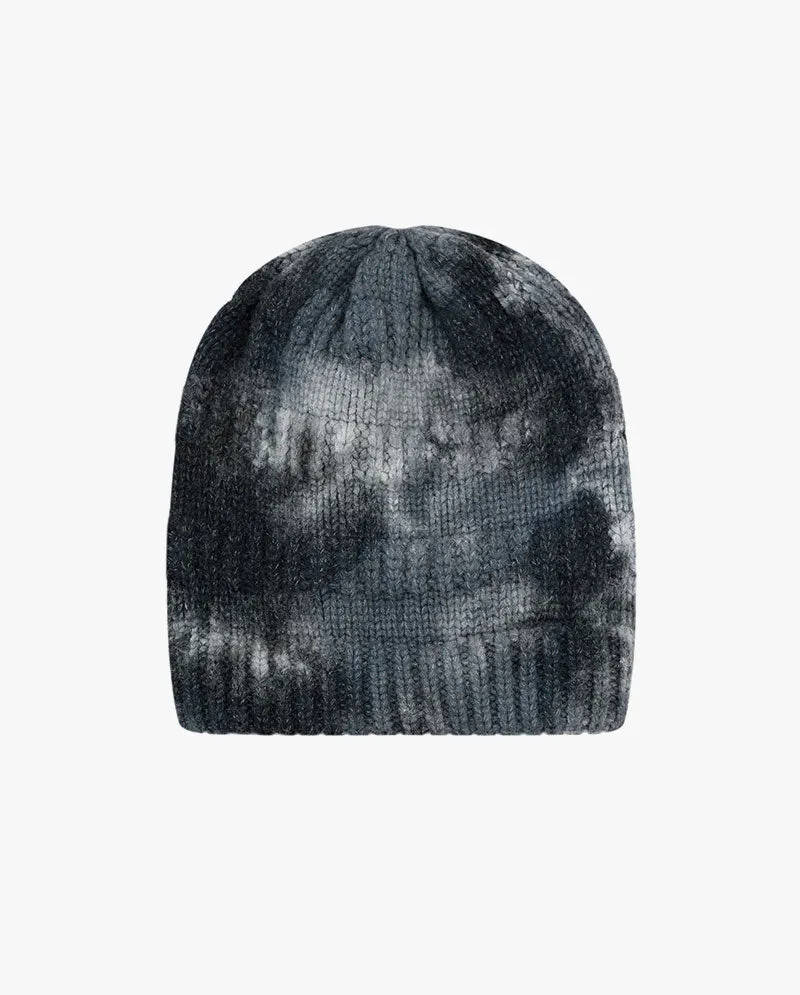 Black Horn - Tie Dye Ponytail Knit Beanie