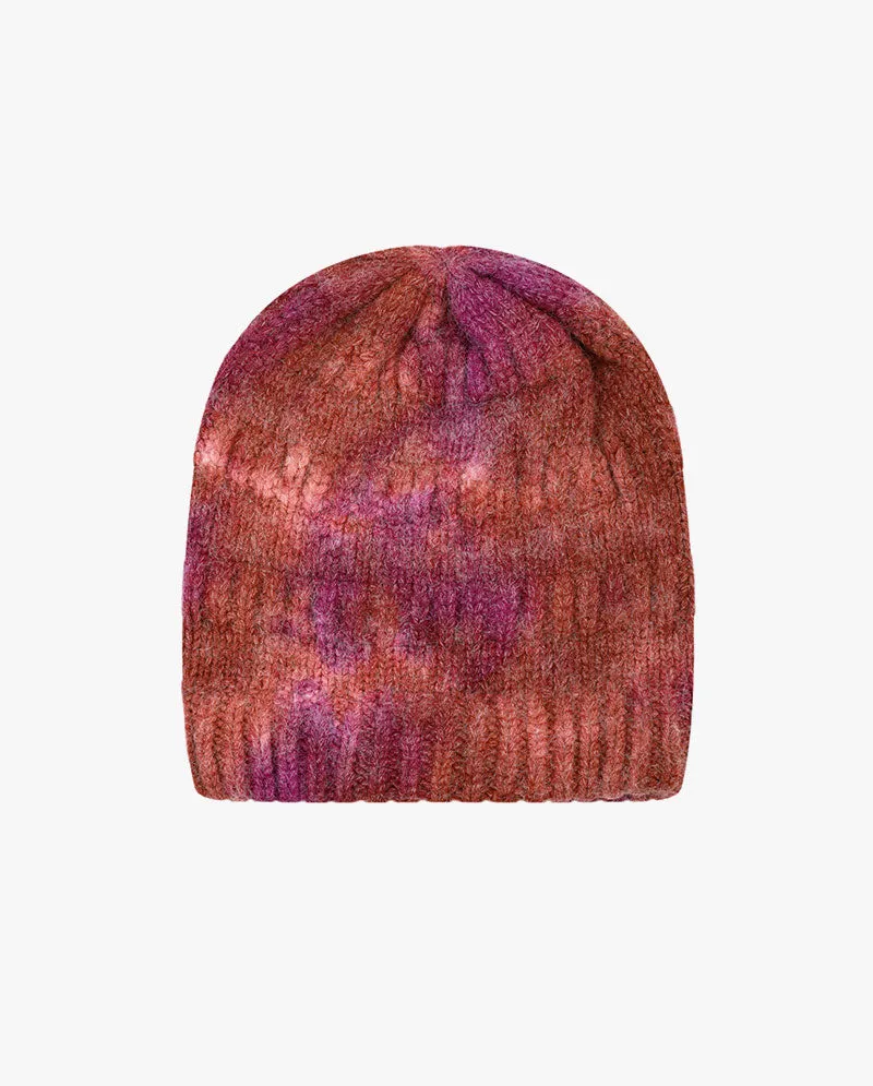 Black Horn - Tie Dye Ponytail Knit Beanie