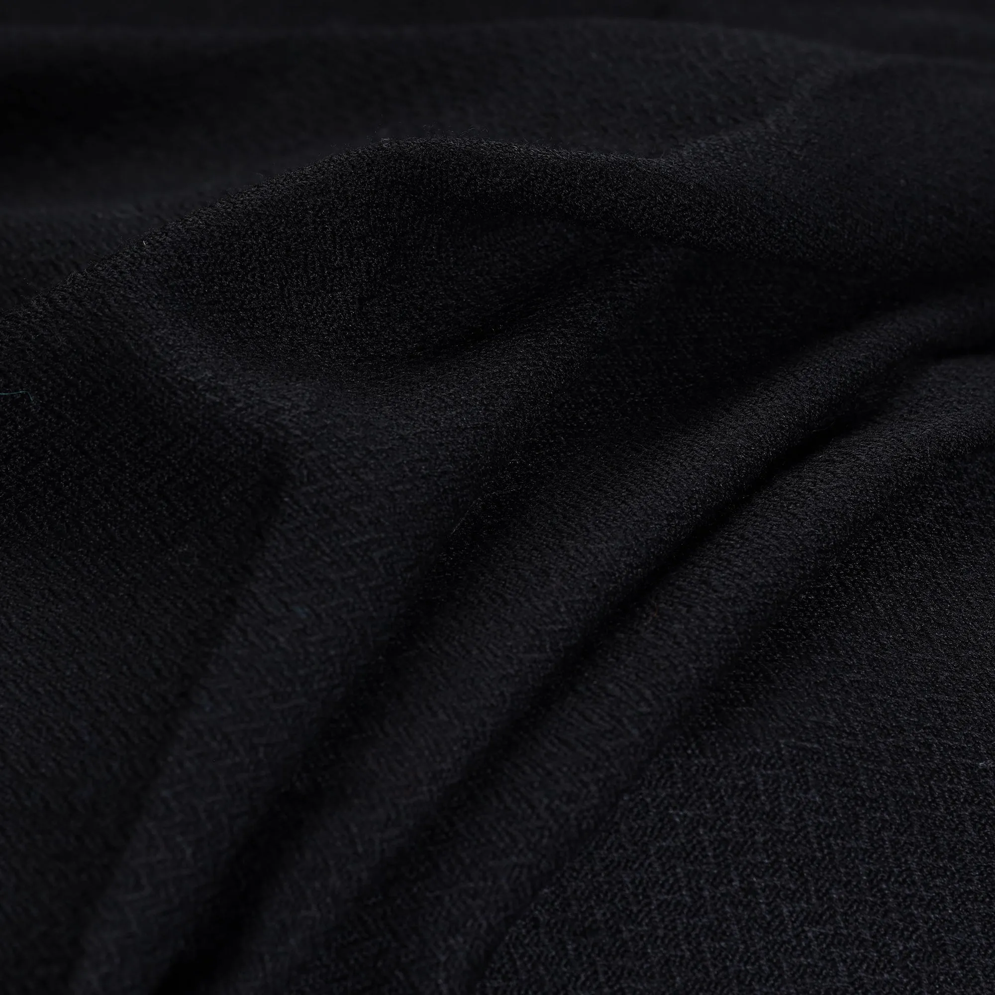 Black - Kumaun Handwoven Pure Merino Woolen Fabric 07