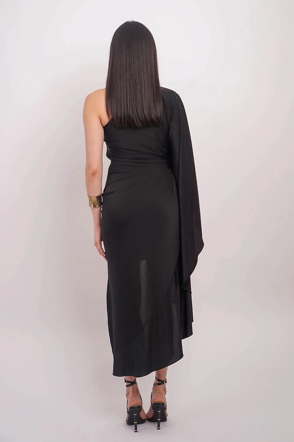 Black One Shoulder Carolina Dress