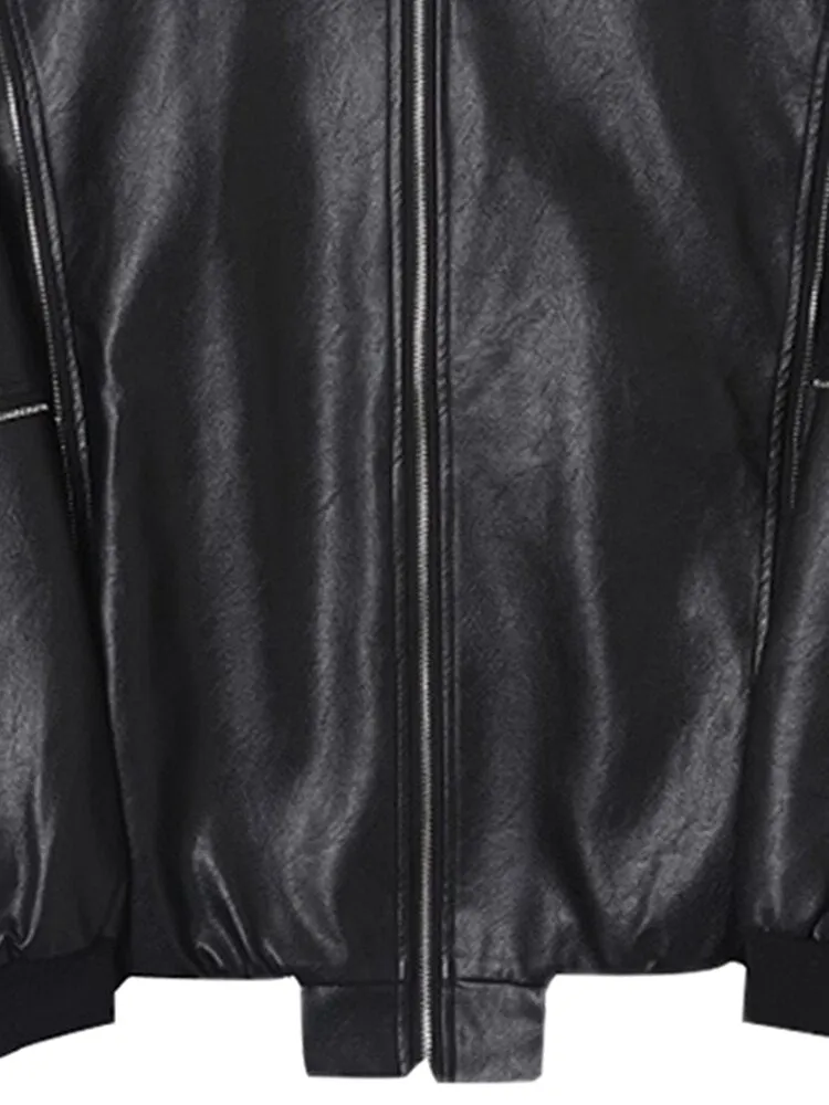 Black Oversized Detachable Zipper Jacket