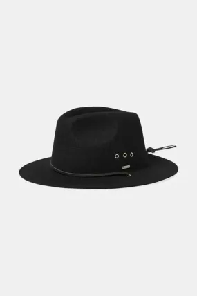 Brixton Wesley Weather Guard Packable Fedora - Black