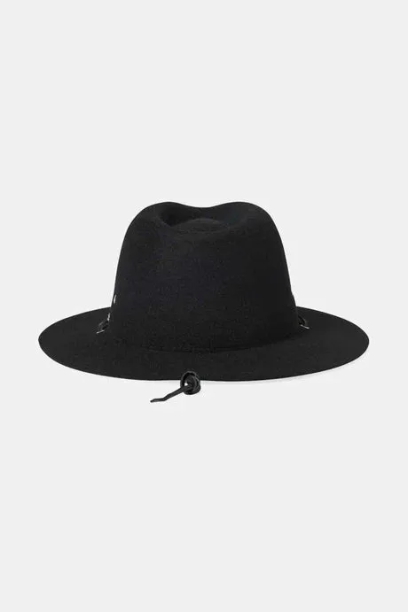 Brixton Wesley Weather Guard Packable Fedora - Black