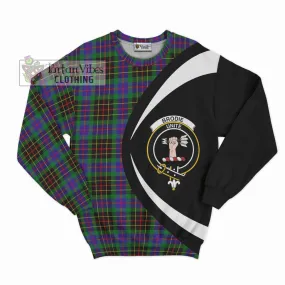 Brodie Hunting Modern Tartan Sweatshirt with Family Crest Circle Style