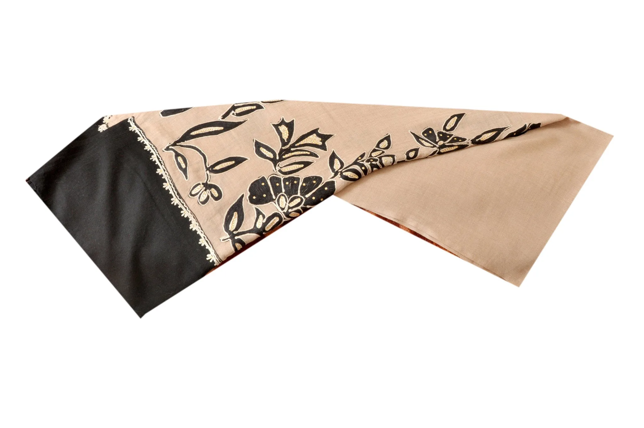 Brown Semi Pashmina Stole