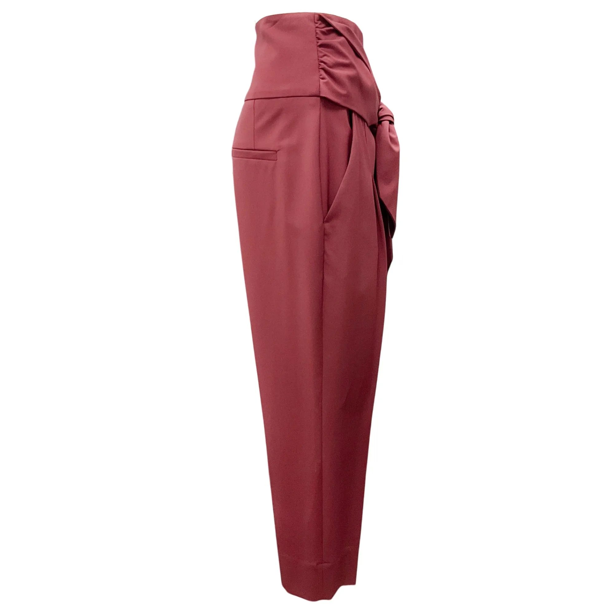 Brunello Cucinelli Mauve Cropped Wool Pants