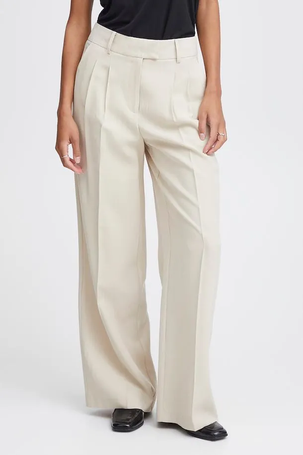 Byoung Bydalano High Waist Trousers Cement