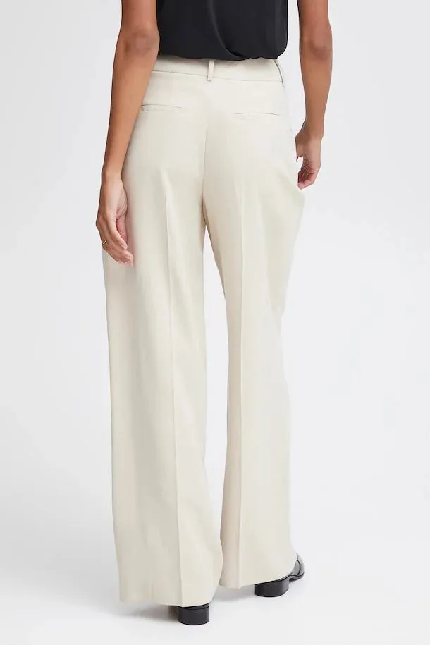 Byoung Bydalano High Waist Trousers Cement