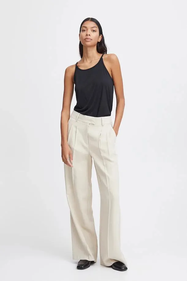 Byoung Bydalano High Waist Trousers Cement