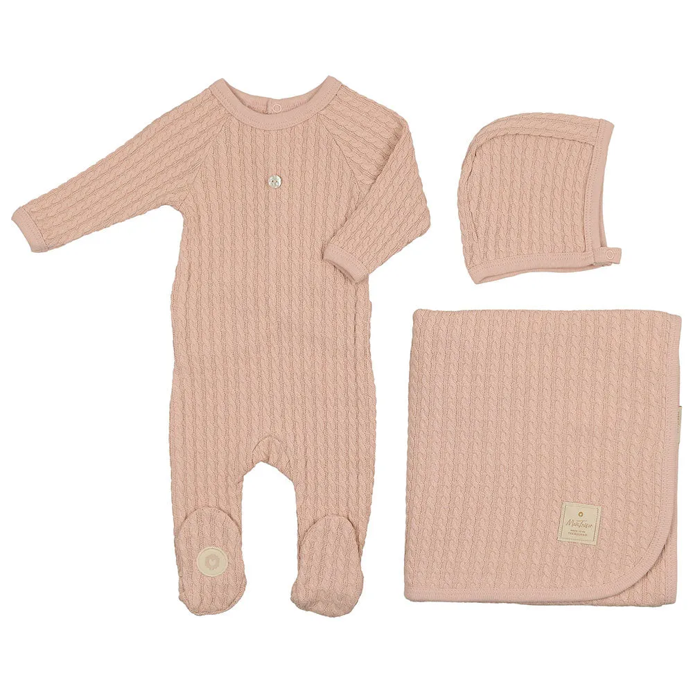 Cable Knit Layette Set