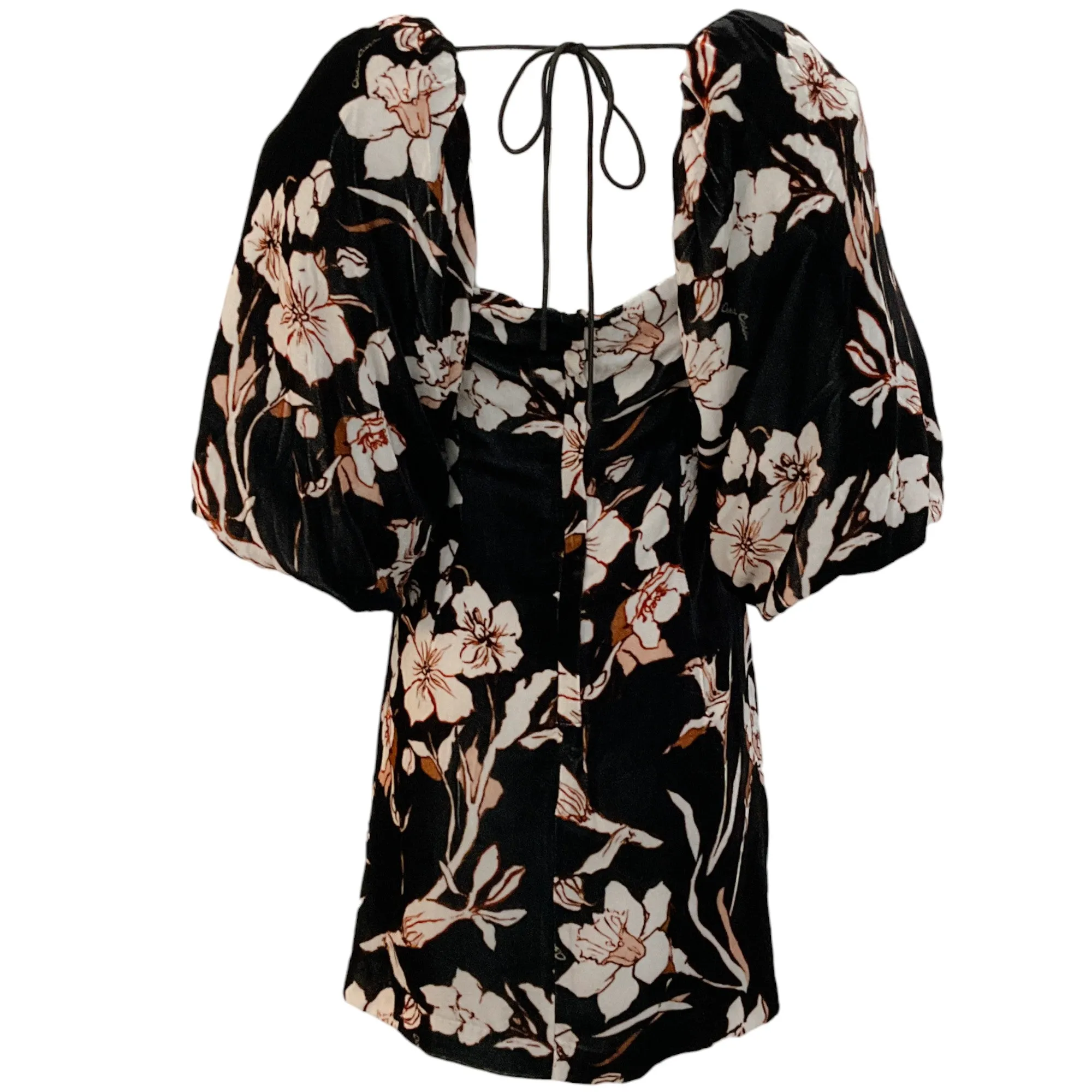 Cara Cara Inslee Floral Black Velvet Adolphine Dress