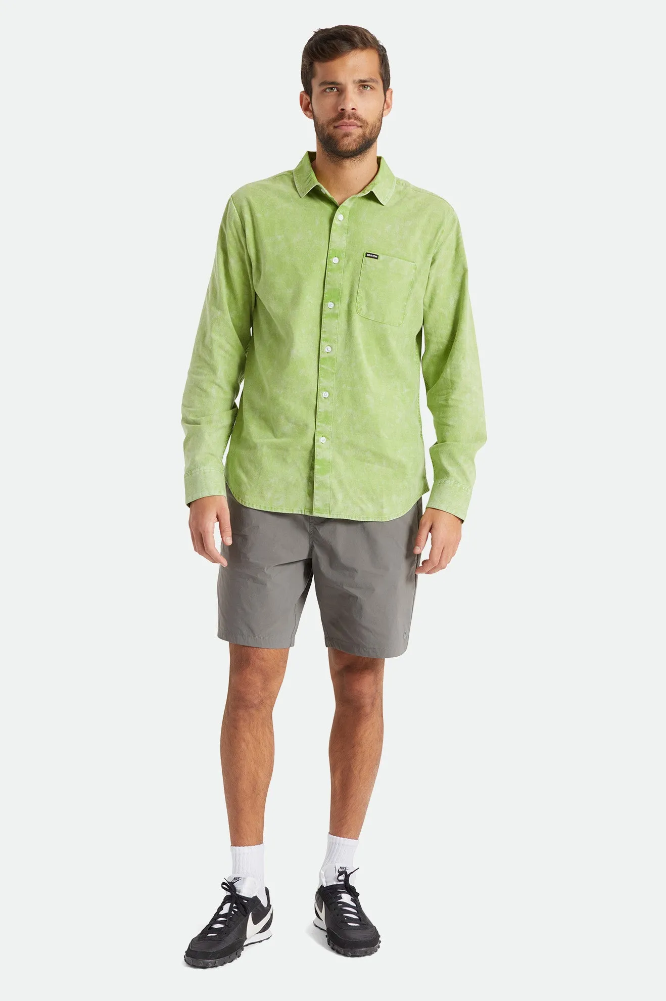 Charter Oxford L/S Woven - Sun Green Sun Wash