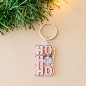 Christmas Keychain - HO HO HO Disco Ball