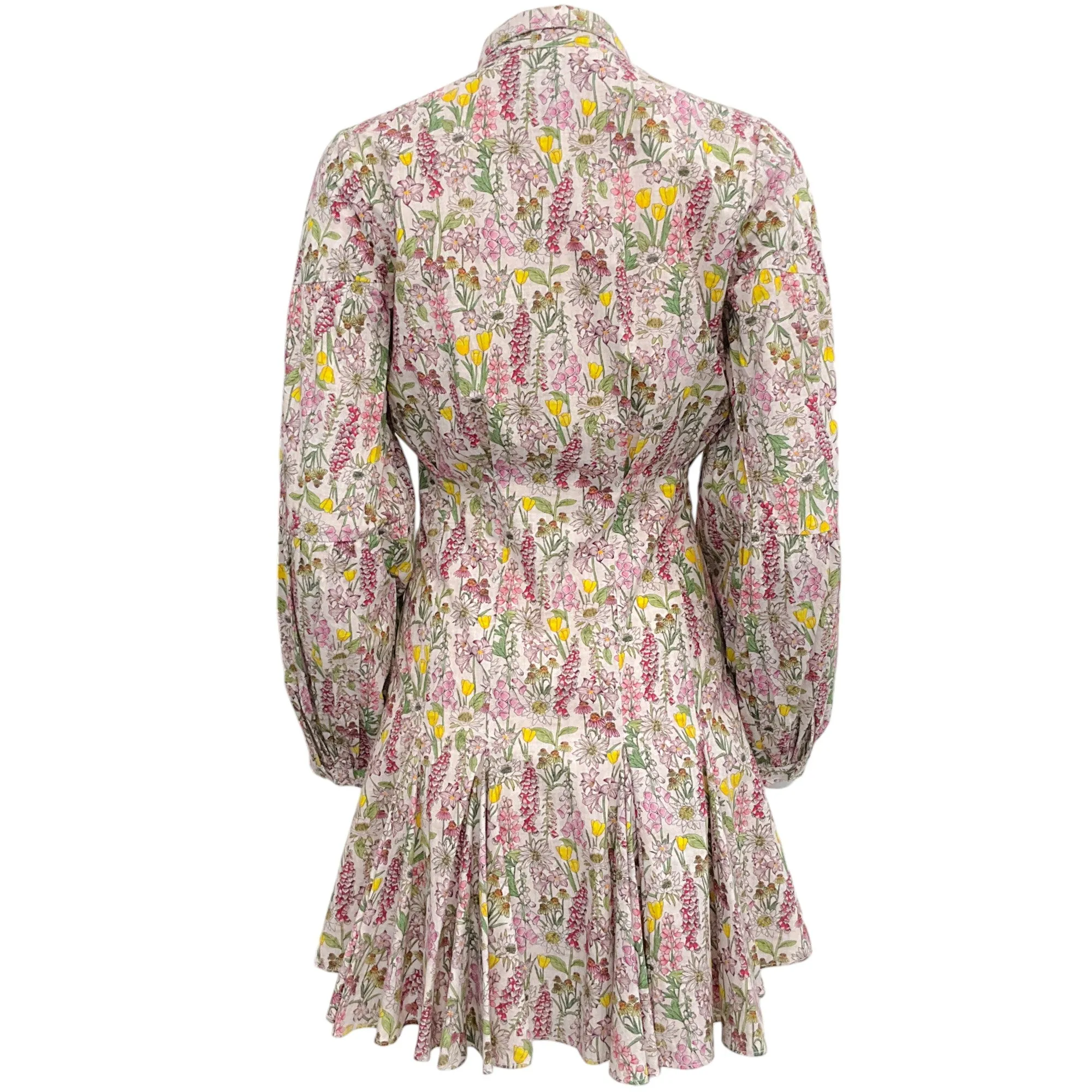 Chufy Pink Multi Floral Button Front Dress