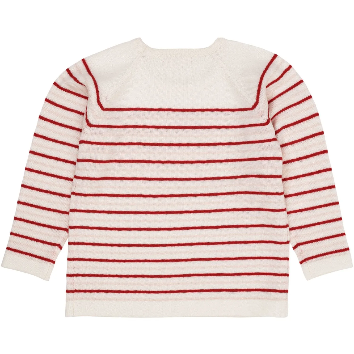 Copenhagen Colors Cream/Dusty Rose/Red Combi Merino Striped Blouse