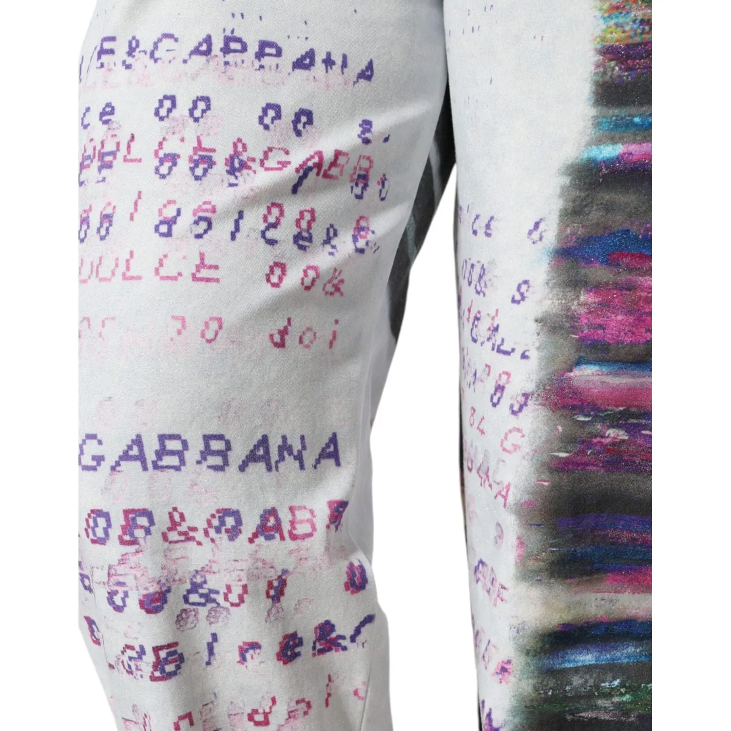 Dolce & Gabbana Multicolor Cotton Stretch High Waist Denim Jeans