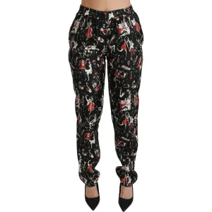 Dolce & Gabbana Sleek Silk Slim-Fit Mid-Waist Pants